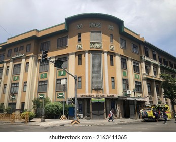 Cebu City, Philippines - May 31, 2022: University Of San Carlos (USC) College Campus Building 