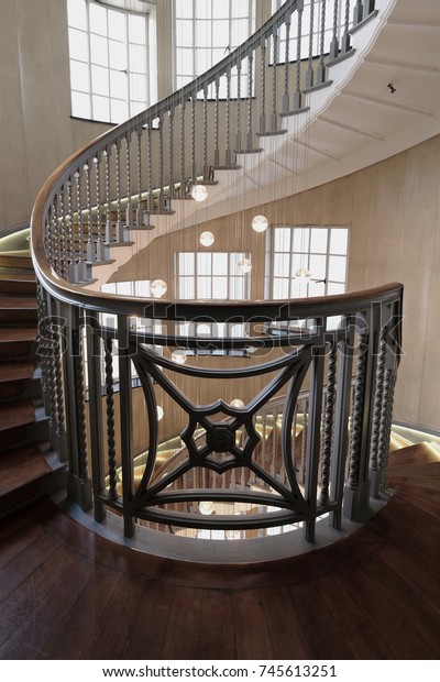 Cecil Brewer Spiral Staircase Heals Furniture Stock Photo Edit