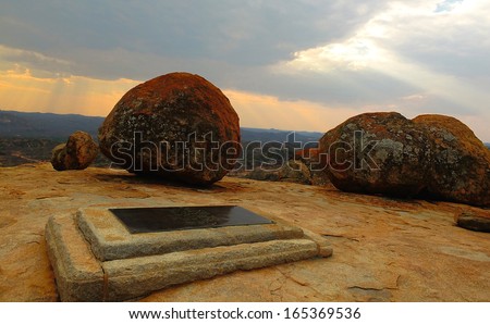 Cecil J. Rhodes' grave in Matobo (Matopos) NP, Zimbabwe