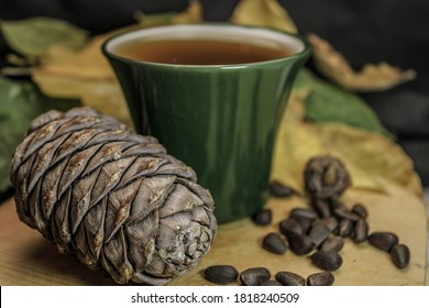 cedar cone tea pine nut
