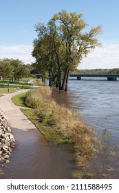 Cedar River Flooding Photographed Near Cedar Falls, IA.