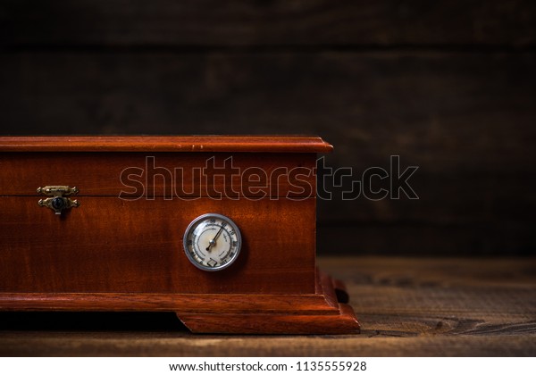 Cedar Wood Humidor Cigar Storage Copy Stock Photo Edit Now