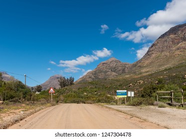 CEDERBERG, SOUTH AFRICA, AUGUST 22, 2018: An Information Sign At The Start Of The Wilderness Area Of The Cederberg Mountains In The Western Cape Province Of South Africa