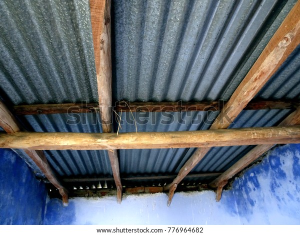 Ceiling Corrugated Galvanised Iron Sheet Roof Stock Photo Edit