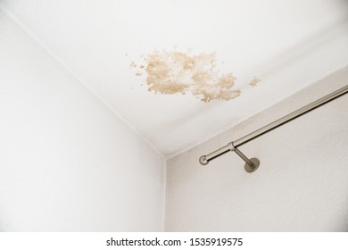 Ceiling Damaged By Water Leak At Home