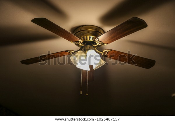 Ceiling Fan Brown Abstract Shadows Light Stock Photo Edit