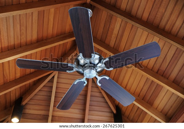 Ceiling fan,\
indoors