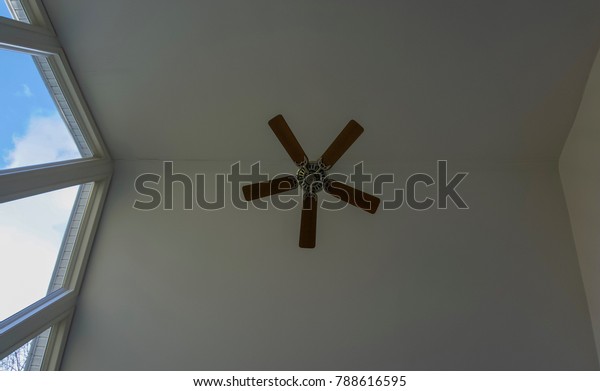 Ceiling Fan Large Arched Windows Stock Photo Edit Now