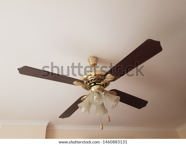 Ceiling Fan Mechanical Fan Mounted On Royalty Free Stock Image