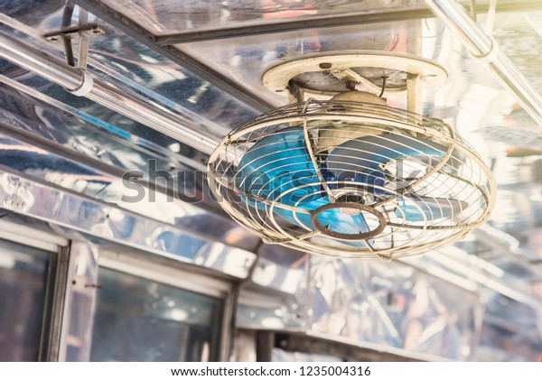 Ceiling Fan On Busblue Ceiling Fanbangkok Stock Photo Edit