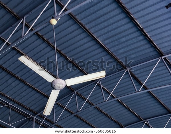 Ceiling Fan On Steel Sheet Rooftop Stock Photo Edit Now 560635816