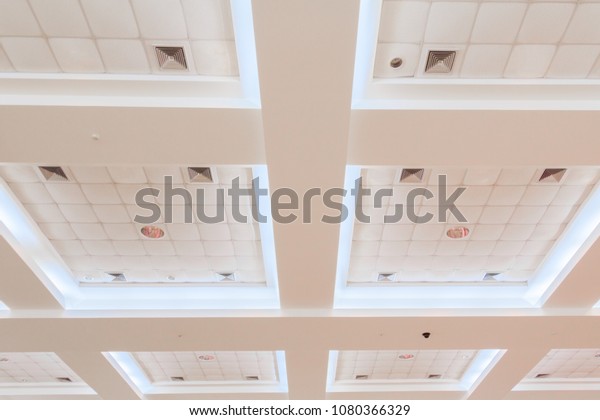 Ceiling Gypsum Business Interior Office Building Stock Image