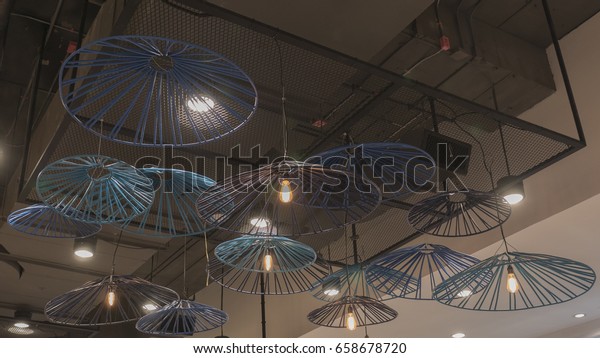 Ceiling Hanging Mobile Interior Decoration Shopping Stock Photo