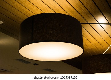 Ceiling lamp in cafe