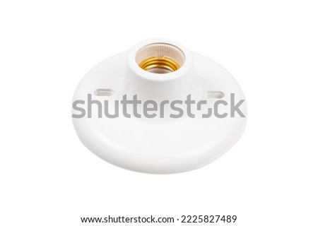 ceiling Lamp Holder, for e27 lamp, isolated on white.
