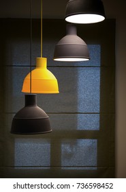 Ceiling lamp with window background