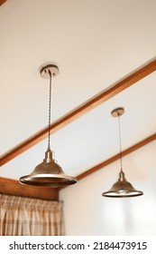 Ceiling And Lamps In The Chalet Style