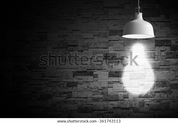 Ceiling Light Lightbulb Shape Light On Stock Photo Edit Now