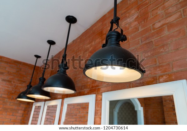 Ceiling Light Modern Design Restaurant Coffee Stock Photo Edit