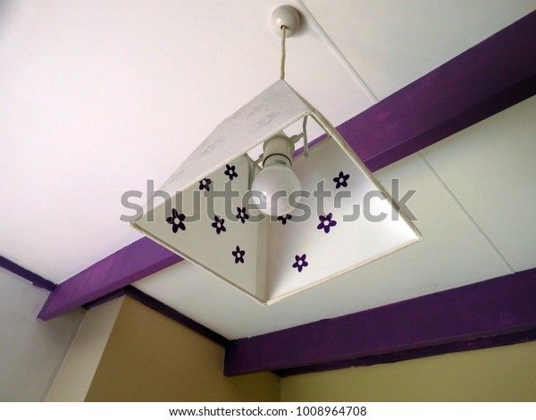 Ceiling Light Set Girls Room Purple Stock Photo Edit Now 1008964708