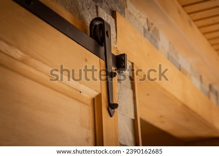 Ceiling mount sliding barn door hardware roller kit