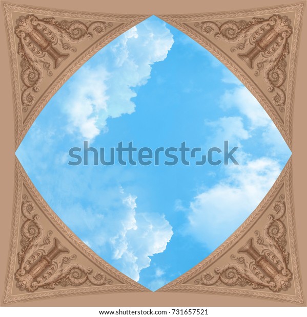 Ceiling Mural Patterns Stock Photo Edit Now 731657521