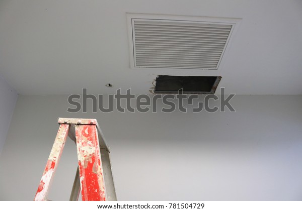 Ceiling Panels Hole Roof Office Drain Stock Photo Edit Now 781504729