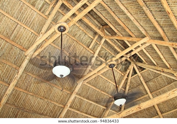 Ceiling Rafters Hand Build Tiki Hut Stock Photo Edit Now 94836433