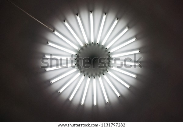 Ceiling Round Lighting Light Lamp Neon Stock Photo Edit Now