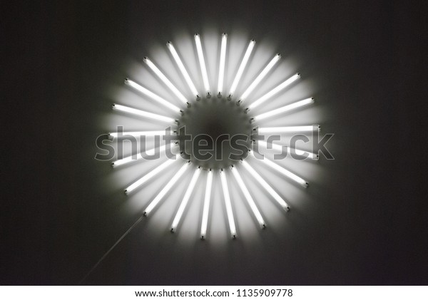 Ceiling Round Lighting Light Lamp Neon Stock Photo Edit Now