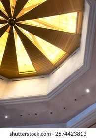 Ceiling with Skylight and Geometric Pattern
