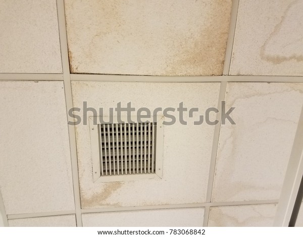 Ceiling Tiles Vent Water Damage Stock Photo Edit Now 783068842