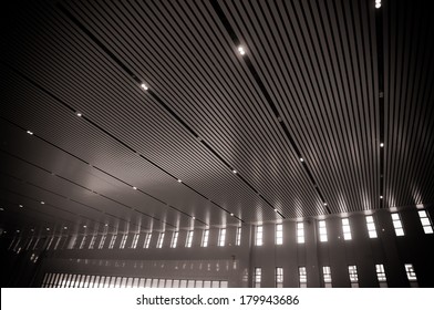 The ceiling of the train station