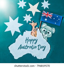 Celebrate Australiaday Holiday On January 26 Stock Photo 796819570 ...