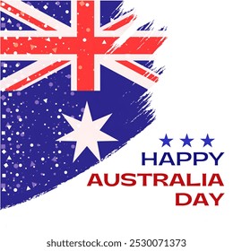 Celebrate Happy Australia Day on January 26 with this vibrant poster featuring the Australian flag and a kangaroo! Perfect for backgrounds or decor. #AustraliaDay #Kangaroo #AussiePride #January26 - Powered by Shutterstock