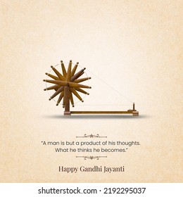 Celebrating the Happy Gandhi Jayanti - Shutterstock ID 2192295037