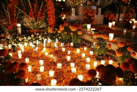 Celebration of the Dia de Muertos (Day of the dead) in Mexico