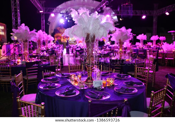 celebration dinner table for\
gala night