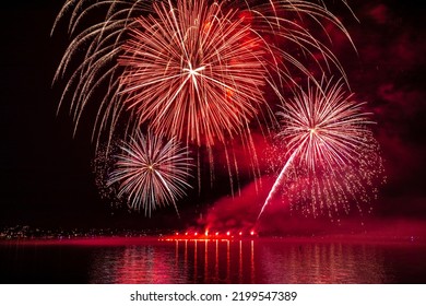 Celebration of light fireworks at the English Bay in Vancouver, Canada - Shutterstock ID 2199547389