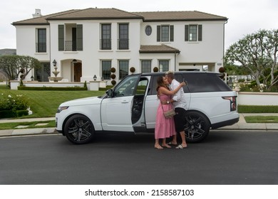 Celebrity CEO Manna Kadar With Jim Jordan  Arrives On Set At A Private Estate In Calabasas, CA On May 20, 2022