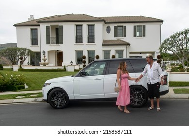 Celebrity CEO Manna Kadar With Jim Jordan  Arrives On Set At A Private Estate In Calabasas, CA On May 20, 2022