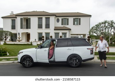 Celebrity CEO Manna Kadar With Jim Jordan  Arrives On Set At A Private Estate In Calabasas, CA On May 20, 2022