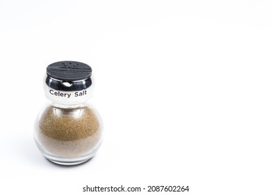 Celery Salt Isolated White Background