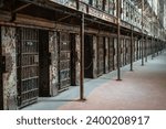 Cell Block at Ohio State Reformatory, historic prison located in Mansfield, Ohio