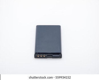 Cell Phone Battery On White Background
