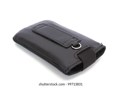 cell phone leather cover on white background - Shutterstock ID 99713831