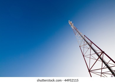 Cell Phone Tower And Blue Sky