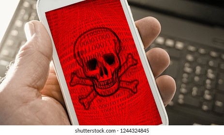 Cell Phone With Virus Infection