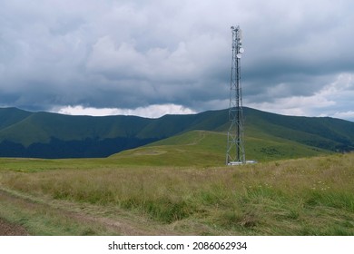 Cell Tower And Storm Clouds In The Green Mountains