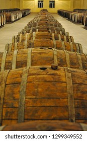 Cellars At A Wine Factory